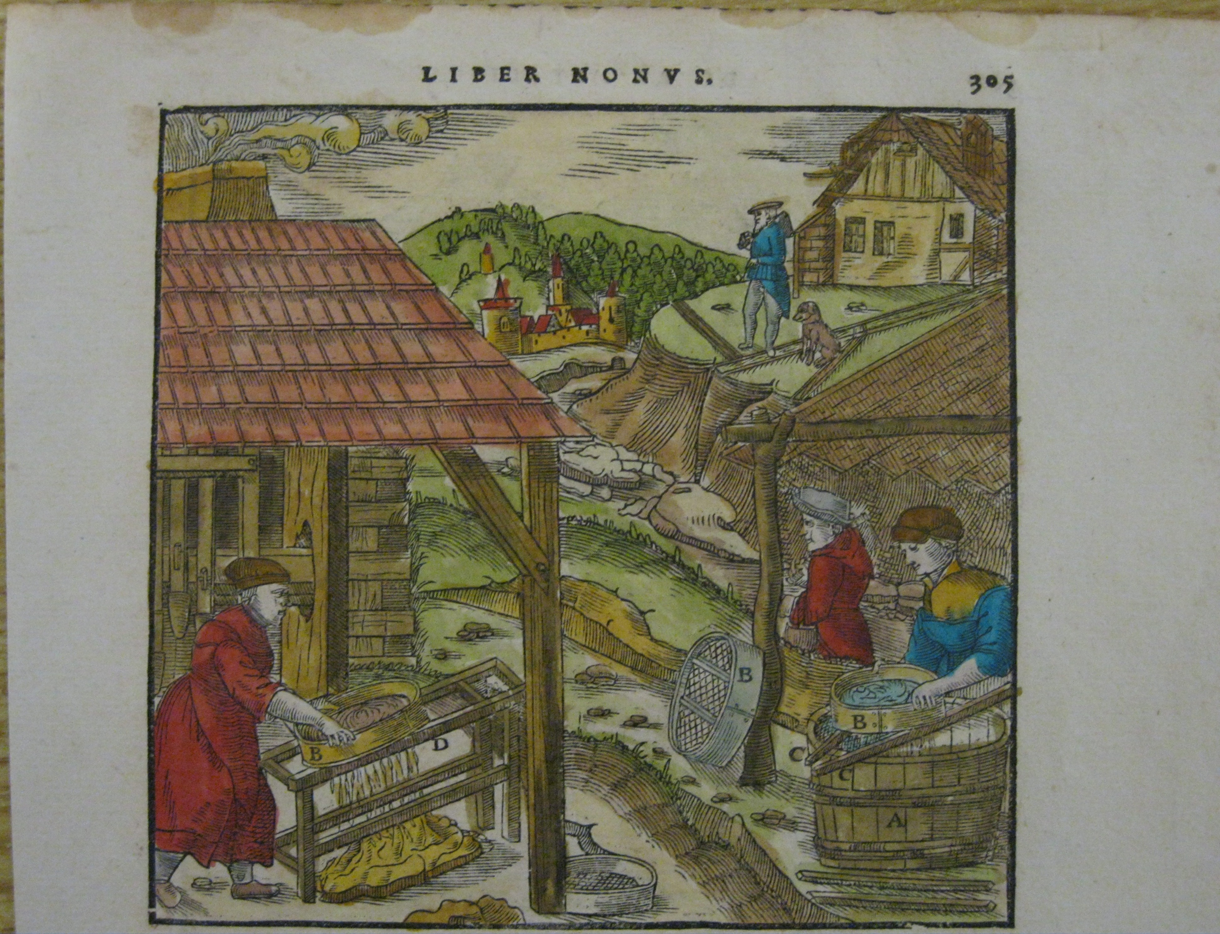 Lavado del oro.1557.Agrícola